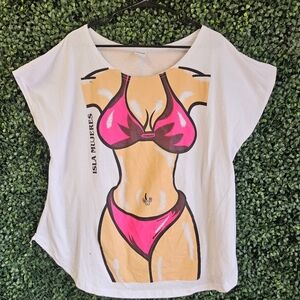 Womens Xl Isla Mujeres Double Sided Bikini Body Shirt